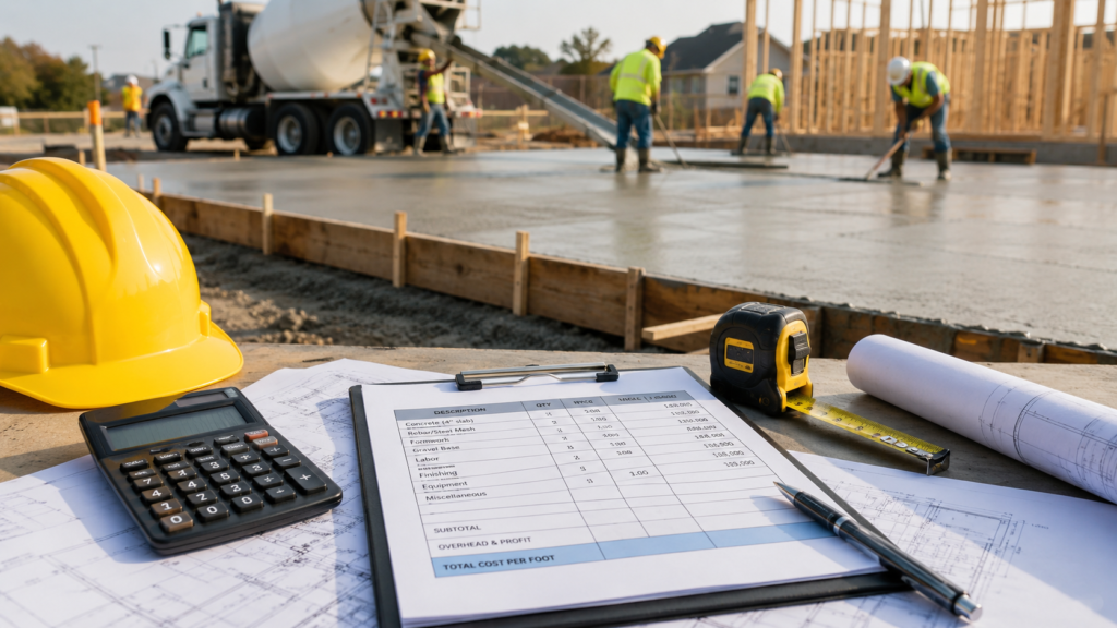 concrete slab cost