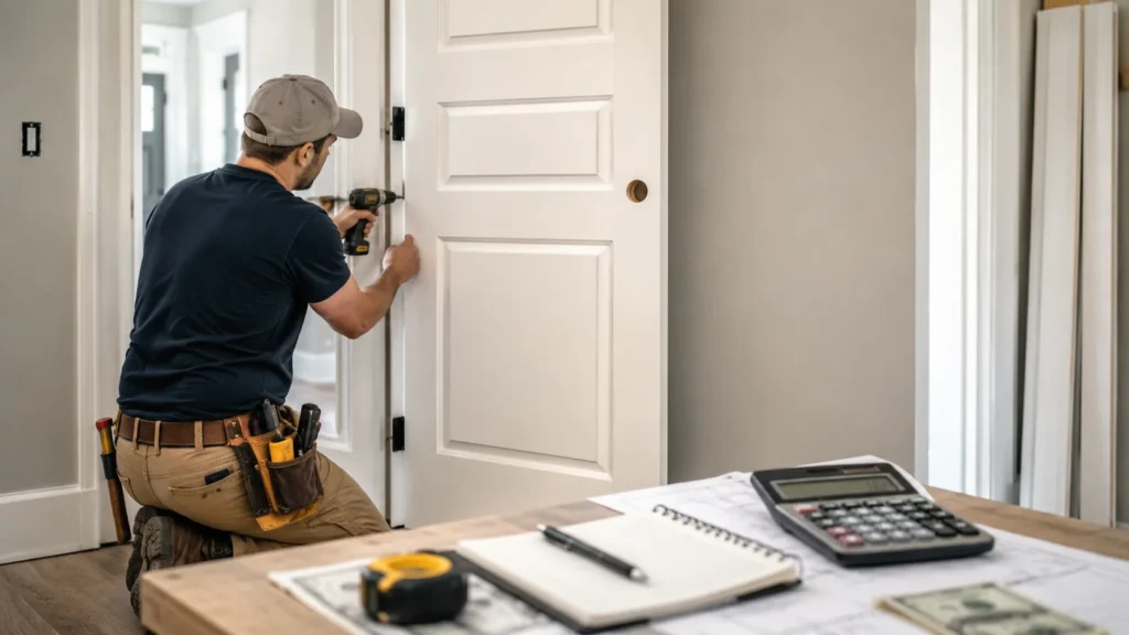labor cost to install interior door